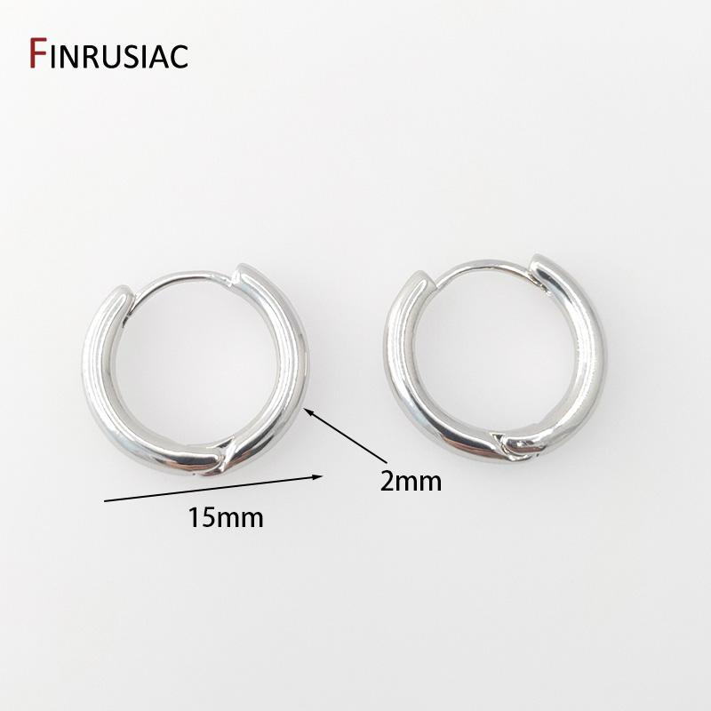 

Rhodium/Gold Plated Simple Hoop Earrings for Women Circle Piercing Round Ring Earrings Fashion Jewelry wholesale 1 Pair