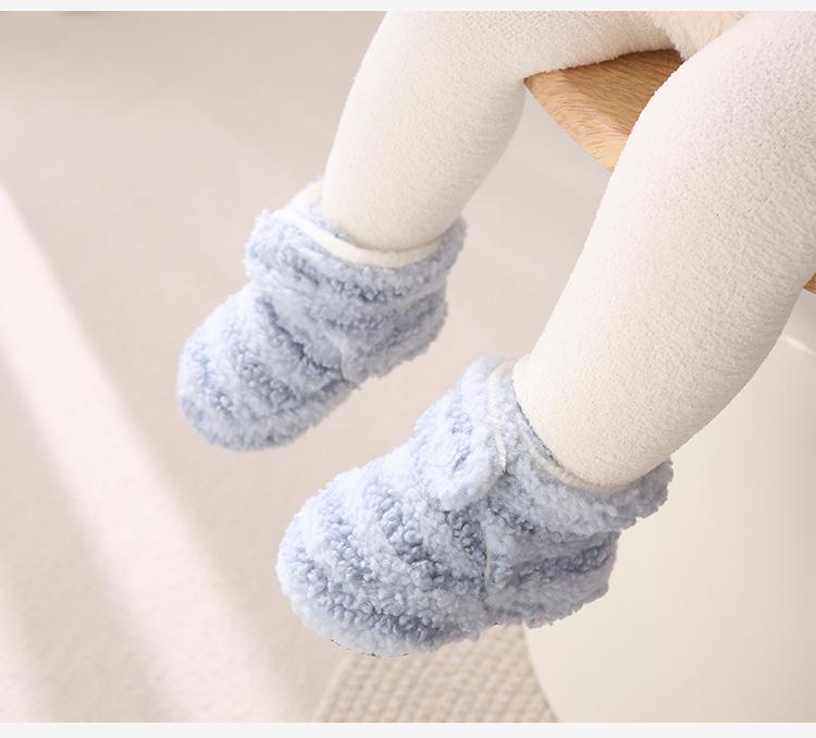 Winter Velvet Baby Shoe Socks: Soft, Thickened, Warm, Anti-Drop, Cotton Protection for Newborns and Toddlers