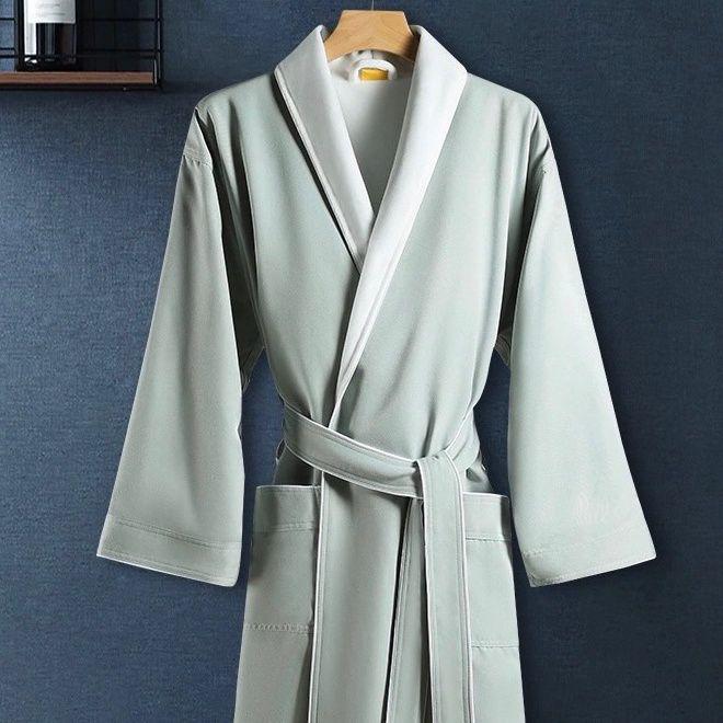 Luksusowy Szybkoschnący Szlafrok Unisex: Długie, Wodochłonne i Odprowadzające Pot na Wiosnę/Jesień