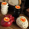 Halloween Candle Holder Decoration Heart Candle Holder Skeleton Candle Holder Brain Ghost Festival Decoration Supplies Props