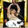 Coperta plaid stampata Taylor Swift—leggera,morbida,calda;coperta versatile per tutte le stagioni—perfetta come coperta per l'aria condizionata, coperta per il riposino