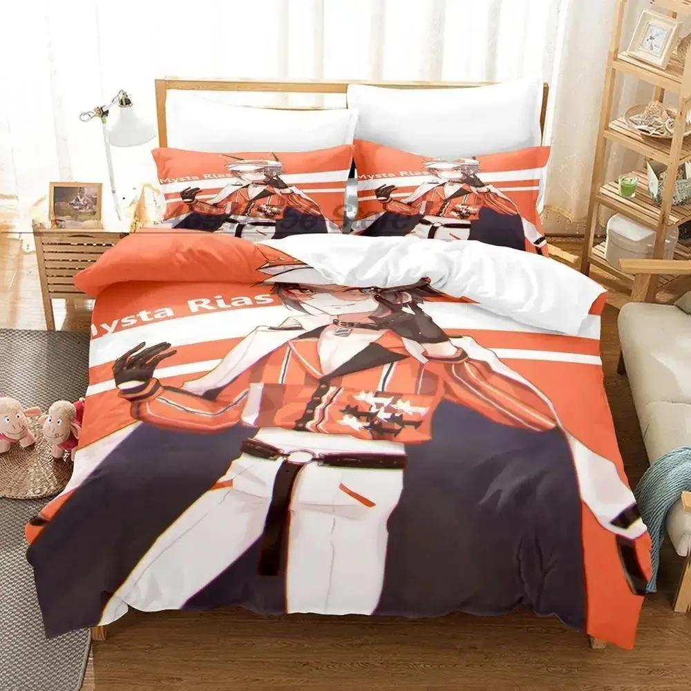 Mysta Rias Printed Bed Set Duvet Cover Pillowcase Bedding Set Bed Linen Sheet Quilt Cover Full Size 3D Print Anime Kawaii Girls