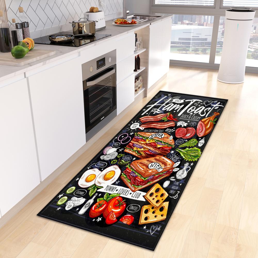 VIKAMA 1/2PCS Modern Kitchen Non-Slip Carpet Home Living Room Entrance Bathroom Balcony Decorative Bedroom Hallway Floor Mat
