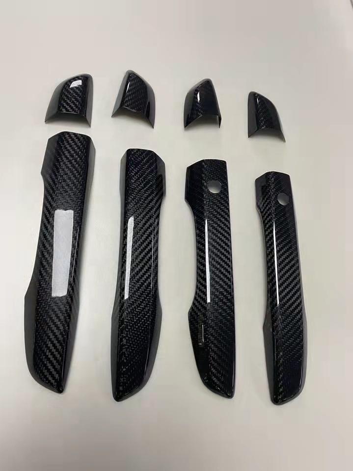For Honda 10th Civic 2016-2019 Exterior Accessories Real Dry Carbon Fiber Car Door Handle Cover