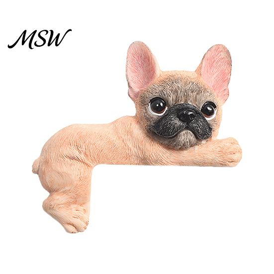 Frenchie Wall Art Decal 3D French Bulldog Resin Light Switch Cover, Cute Cartoon Dog Socket Creative Ornament Decor, Self-Adhesive Animal Plate
