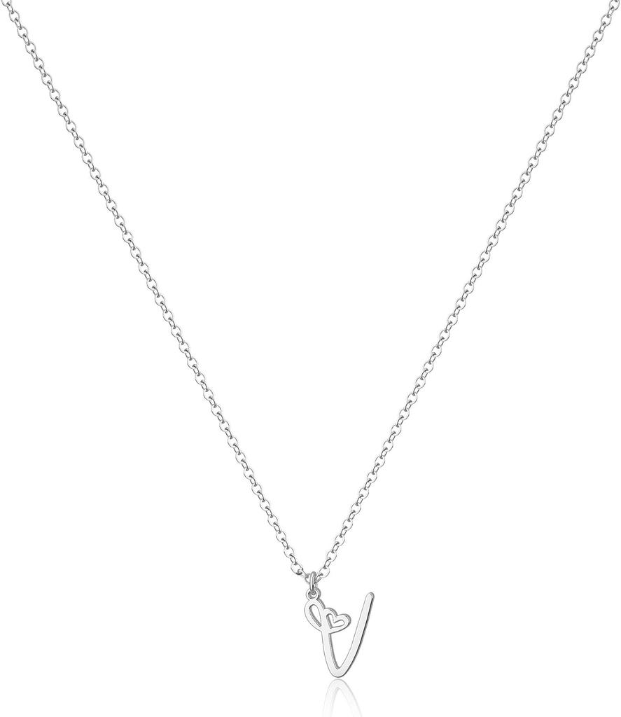 Tewiky raidės karoliai moterims - 14k paauksuoti subtilūs raidžių karoliai madingi mieli individualūs monogramos