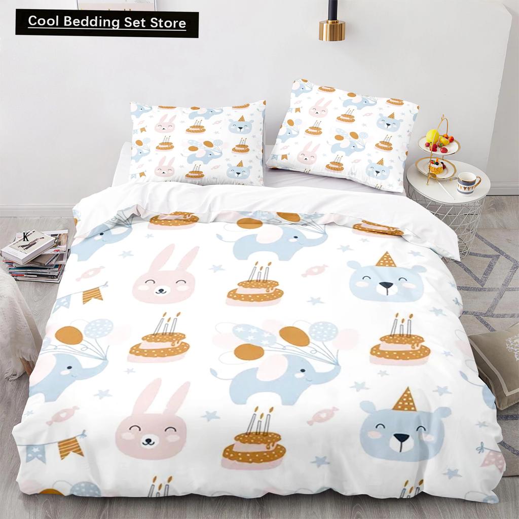 Kreslený Pes Zvířata Povlak na přikrývku Velikost King Queen Rozkošný Mazlíček Štěně Ložní souprava pro Děti Chlapce Dívky Divoká příroda Polyesterový Povlak na přikrývku