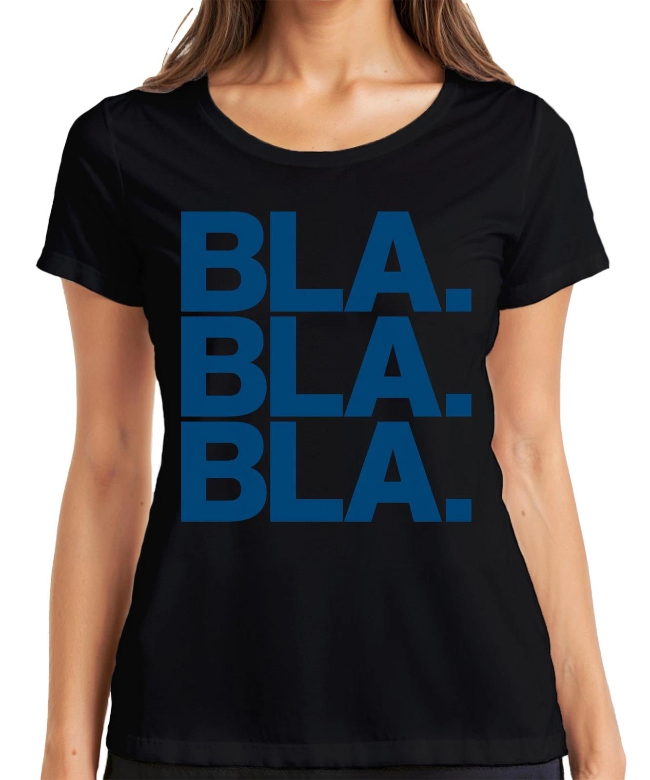 BLA BLA BLA Spruch Sarkasmus Humor Statement Minimal Ironisch Damen T-Shirt S