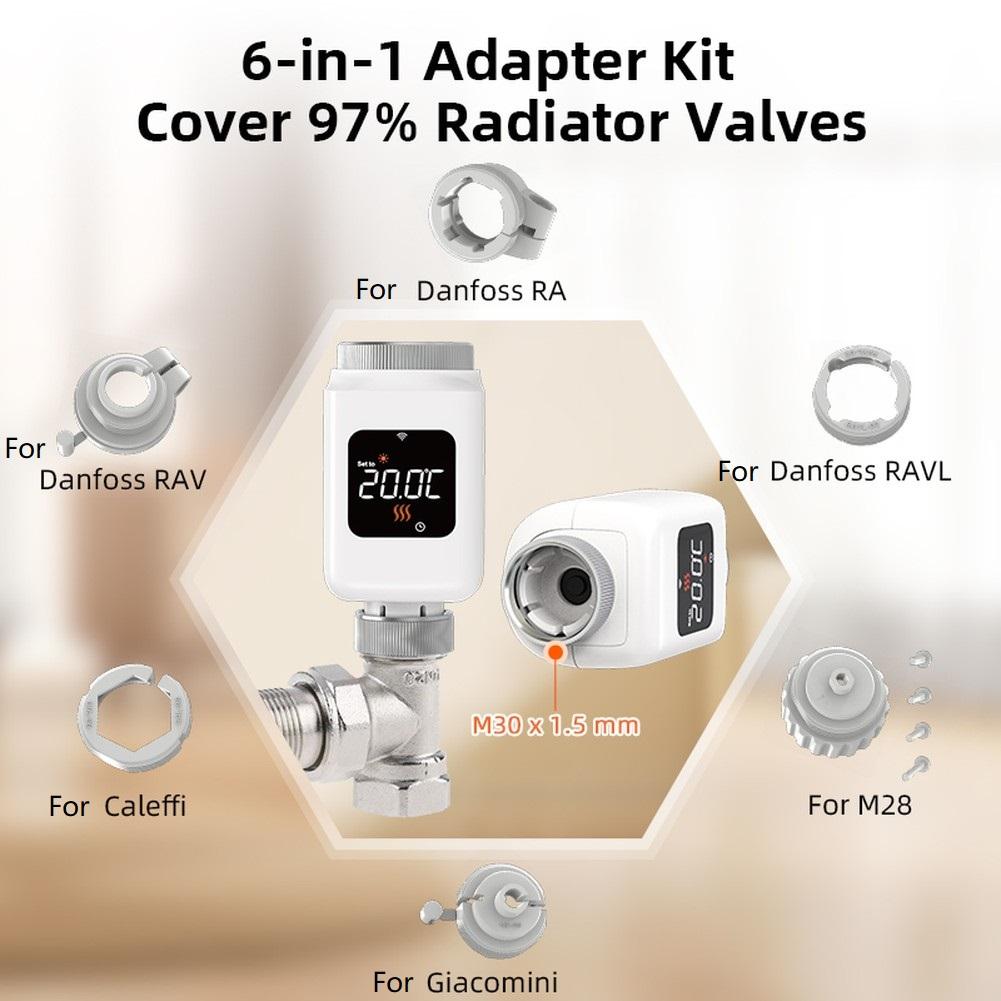 Smart Radiator Valve Actuator for Tuya and For ZigBee with Weekly Temperature Programming and Remote Access via Mobile App