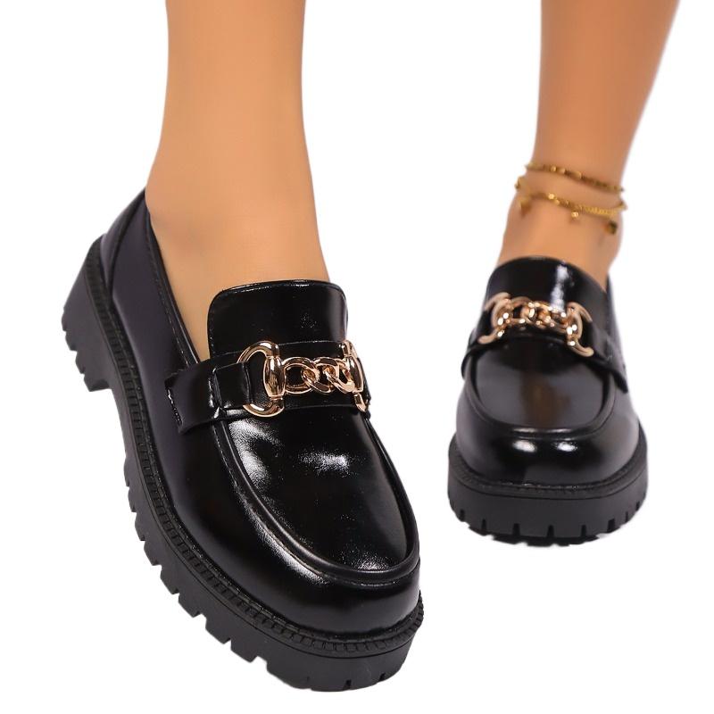 

Мода 2024 Дизайнерские женские кожаные туфли Дизайнерские одинарные туфли Весенне-осенние женские кожаные туфли 35 чёрный