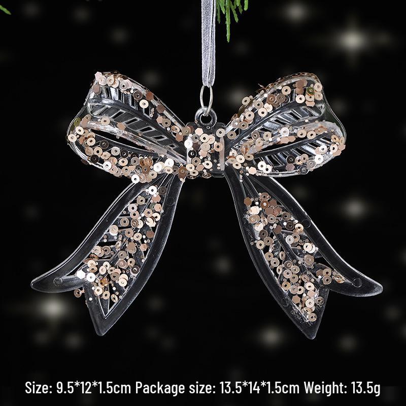 Crystal Ice Snowflake Acrylic Ornament for Christmas Tree Decoration