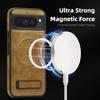 For Google Pixel 9 Pro XL Magnetic Case Kickstand Leather Phone Back Cover