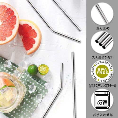 WIEXUN Stainless Steel Straws, Replacement Straws for Tumblers, Reusable, Fits 40oz and 30oz Tumblers, Approx. 300mm, Includes Cleaning Brush, 3 Straw