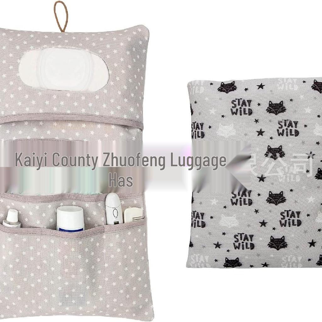 Portable Baby Diaper Storage Bag with Wet Wipe Holder