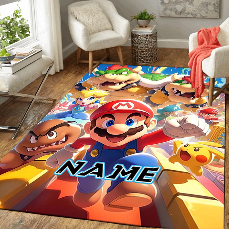 Custom 1Pc Mario Yoshi Adventure Rug Office Carpet Indoor Outdoor Entrance Doormat Nonslip Soft And Comfortable Living Room D2915172
