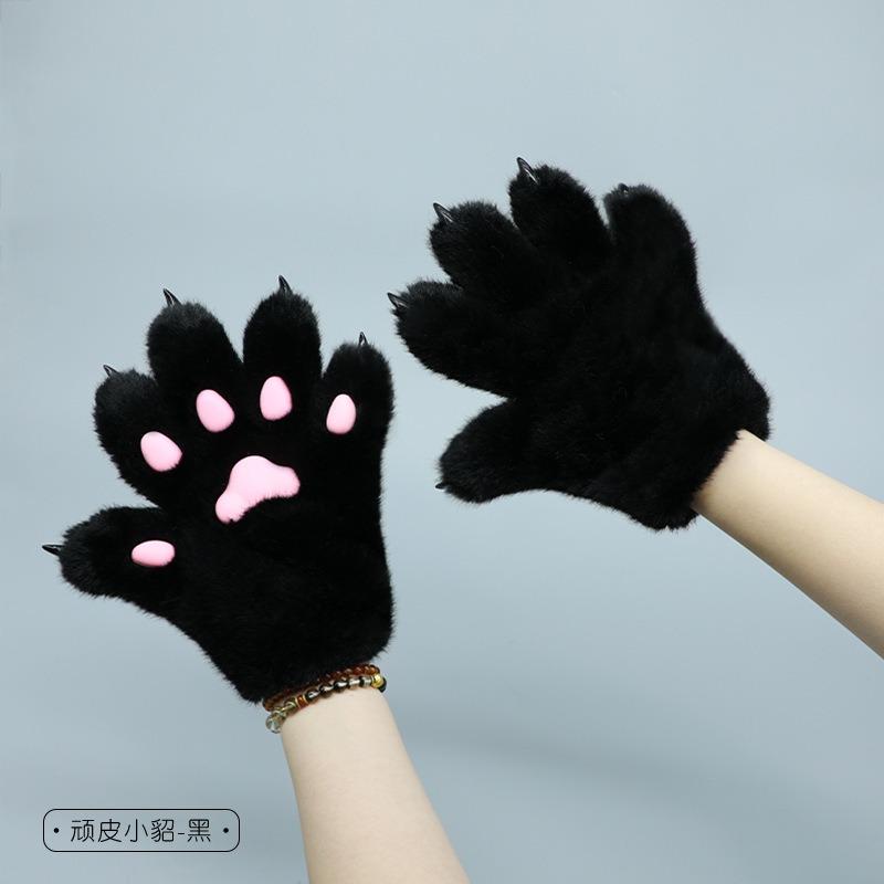 Plush Meat Pad Cat Paw Props Cosplay Comic Show Cat Paw Cartoon Handmade Cat Paw Simulation Animal Paw Gloves