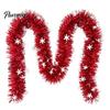 Gift Wrapping Ribbon Christmas Snowflake Tinsel Garland, 200cm Light Blue Purple Foil Wired Ribbons Strip for Tree Staircase Window, Holiday