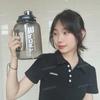 Large Capacity Water Bottle with Straw Lid Sports Gym Water Kettle for Camping Travel BPA Free Drinking Bottles