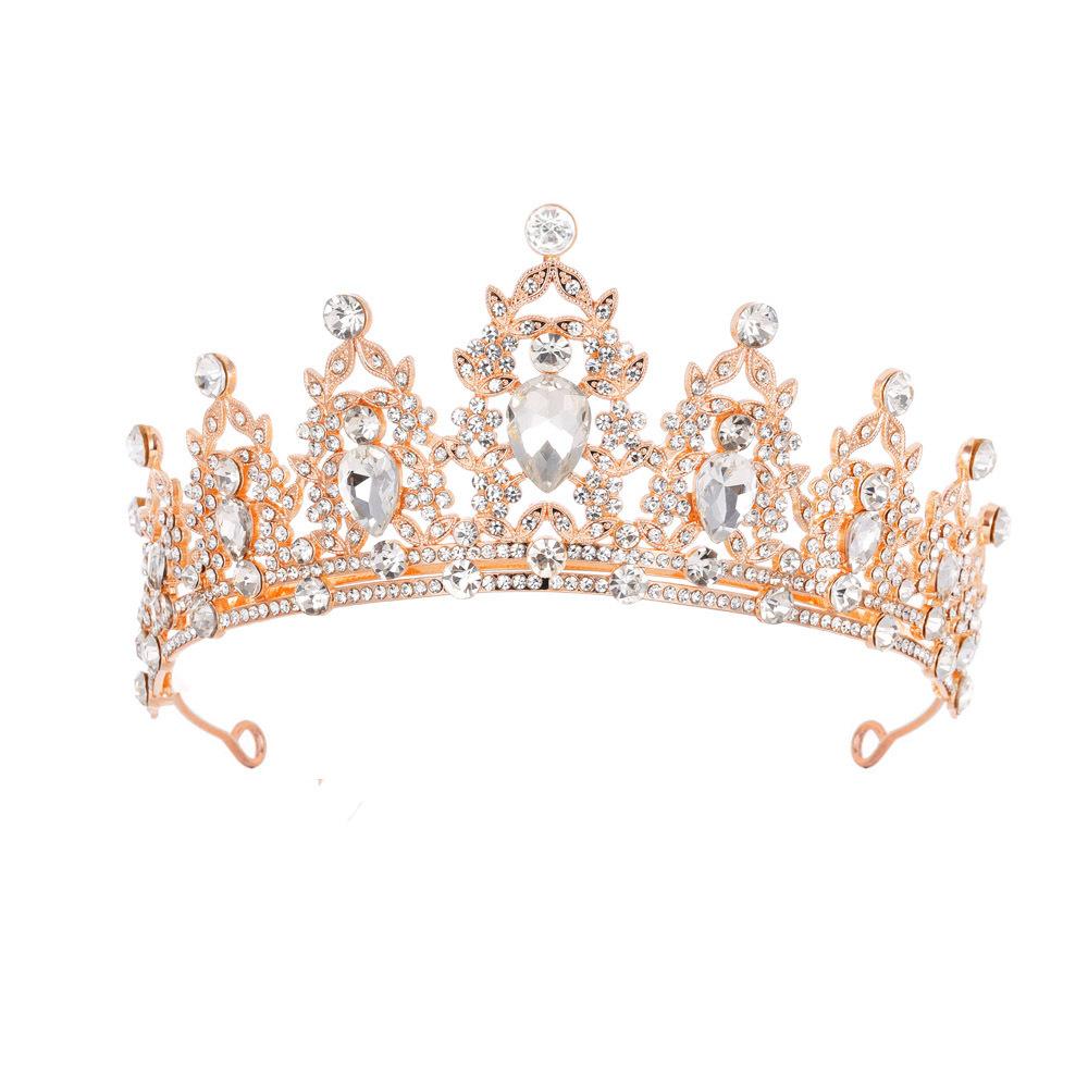 Jewel Bride Bridesmaids Comb Crown Baroque Birthday Wedding Banquet Headwear Crown Headband