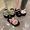 Cartoon Cute Fluffy Drag Women Wear 2025 Autumn New Thick Bottom Height Increase Small Home Versatile Cotton Slippers