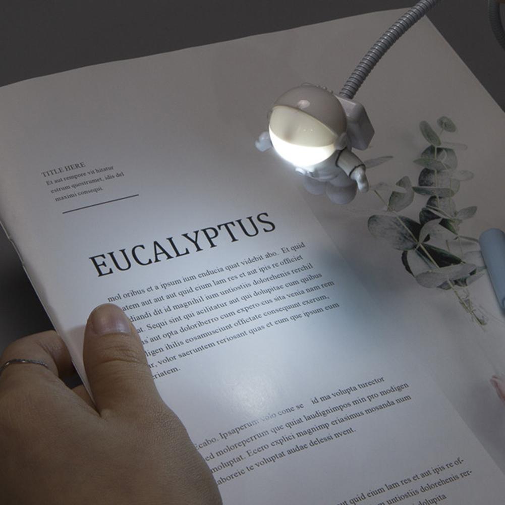 Mini Astronaut Nachtlicht Kreative LED Leselampe Flexible USB-Röhre Spaceman für Laptop PC Tastatur Notebook Tisch Schreibtischleuchte