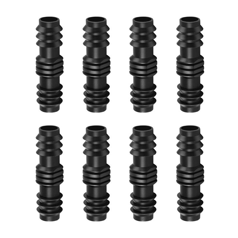 5/8Pcs Plastic Barbed Garden Hose Connectors 13mm (1/2 Inch) Pipe/Hose Irrigation Connectors Black Garden Irrigation Fitting Set
