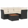 VidaXL Salon de Jardin avec Coussins 5 pcs, Canapés de Patio, Ensemble de Meubles, Mobilier de Terrasse Exterieur, Noir 3255951