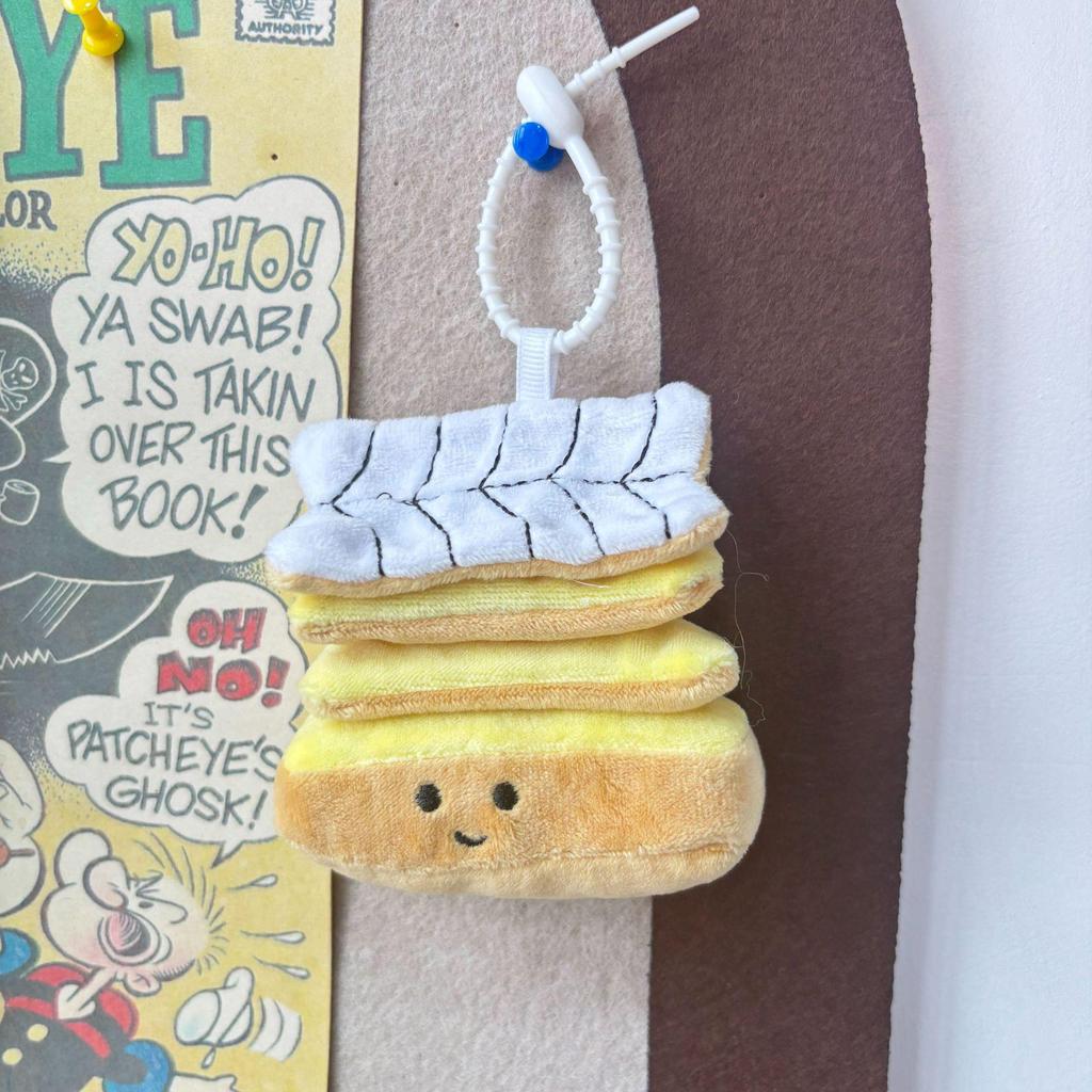 Roztomilý Kreslený Hamburger a Hranolky Plyšový Batoh Přívěsek na Klíče Panenka