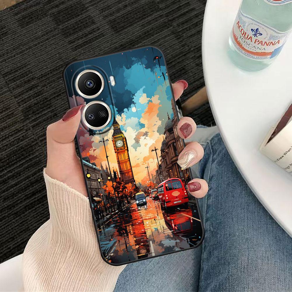 

Bus View Cherry Blossoms Phone Case For HUAWEI NOVA Y70 3I 7I 8I 9SE P30 Y9 HONOR 8X 9X 20 90 X5 X6B X7A X7B X8B X9 X9B X9A Case HONOR 90LITE5G