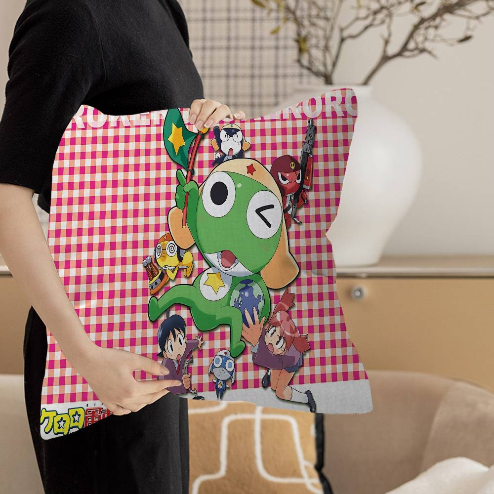 Classic Comedy Anime K-Keroro Personalized Pillow Cover Kids Bedroom Wild Party Decor Pillowcase Kid Birthday Shower Gift