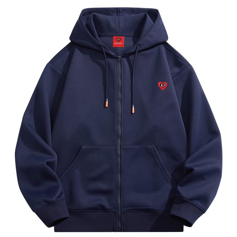 Charles Peach Heart Unisex Reißverschluss-Hoodie