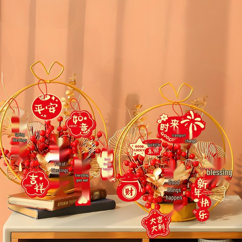 Year of the Horse Spring Festival Pendant Decorations for Living Room Atmosphere and Bonsai Ornaments