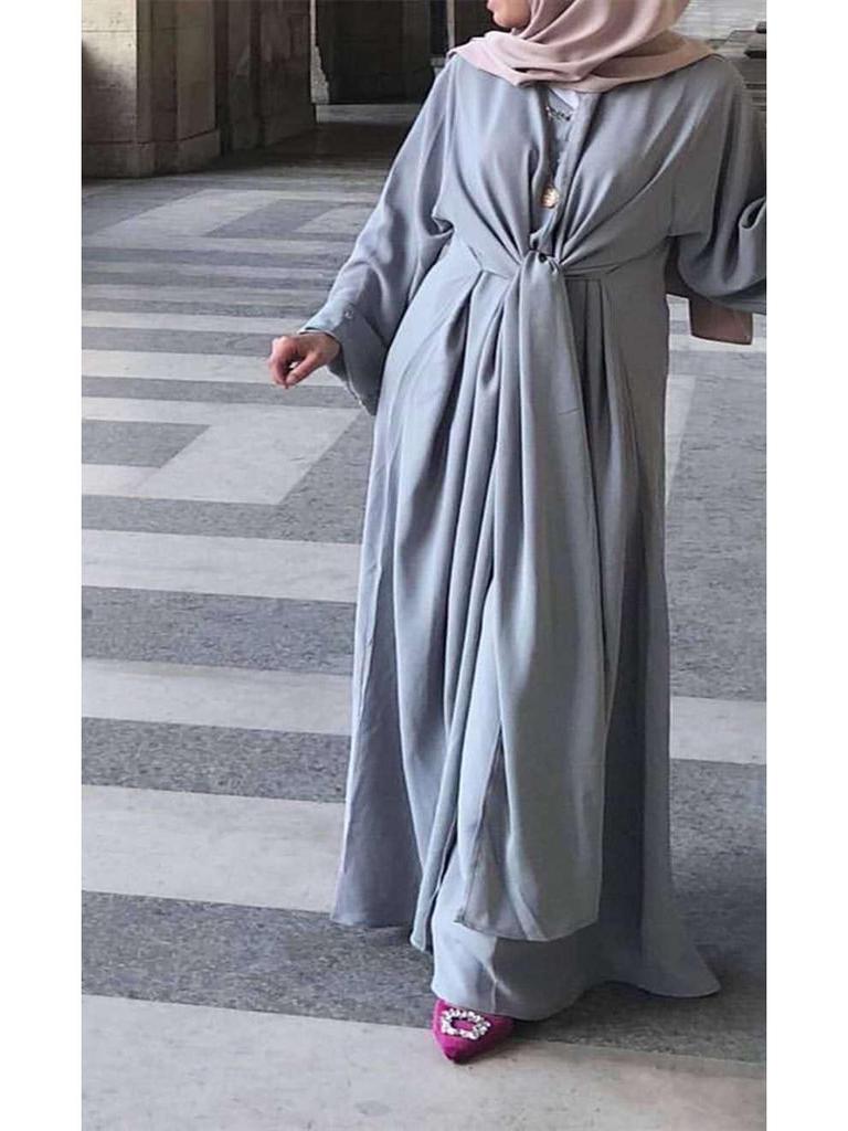 Yiduoduo Fustă Lungă Europeană și Americană Set Fals Două Piese cu Bretele, Rochie Multi-Way 20186