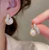 Exquisite Pearl Set With Diamonds Stud Earring For Women Girl Party Accessories Custom Zircon