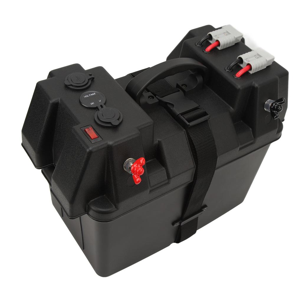 Car Battery Box Portable 5V 1A 2.1A USB Interface 12V 20A Cigarette Lighter for RV Camper And Trailer Batteries