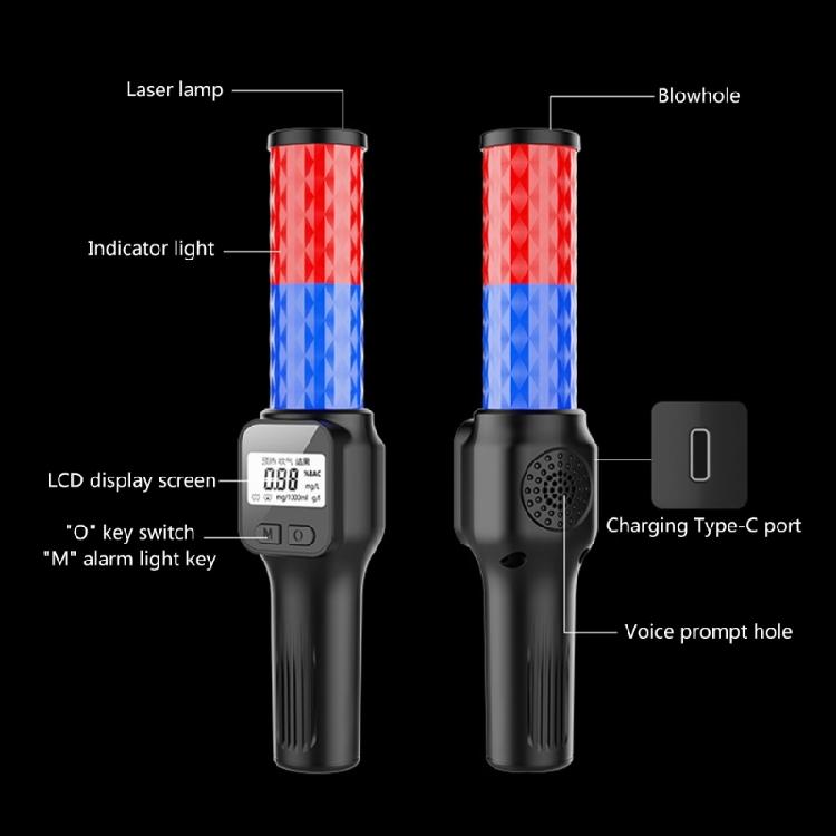 Accurate Meter Professional Breathalyzer Quick Response with Large LED Screen Buzzer Rechargeable Testing Meter