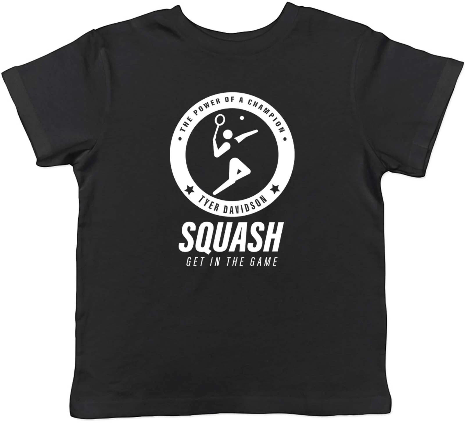 

Personalised The Power Of A Champion Squash Sport Kids T-Shirt Boys Girls Gift 160