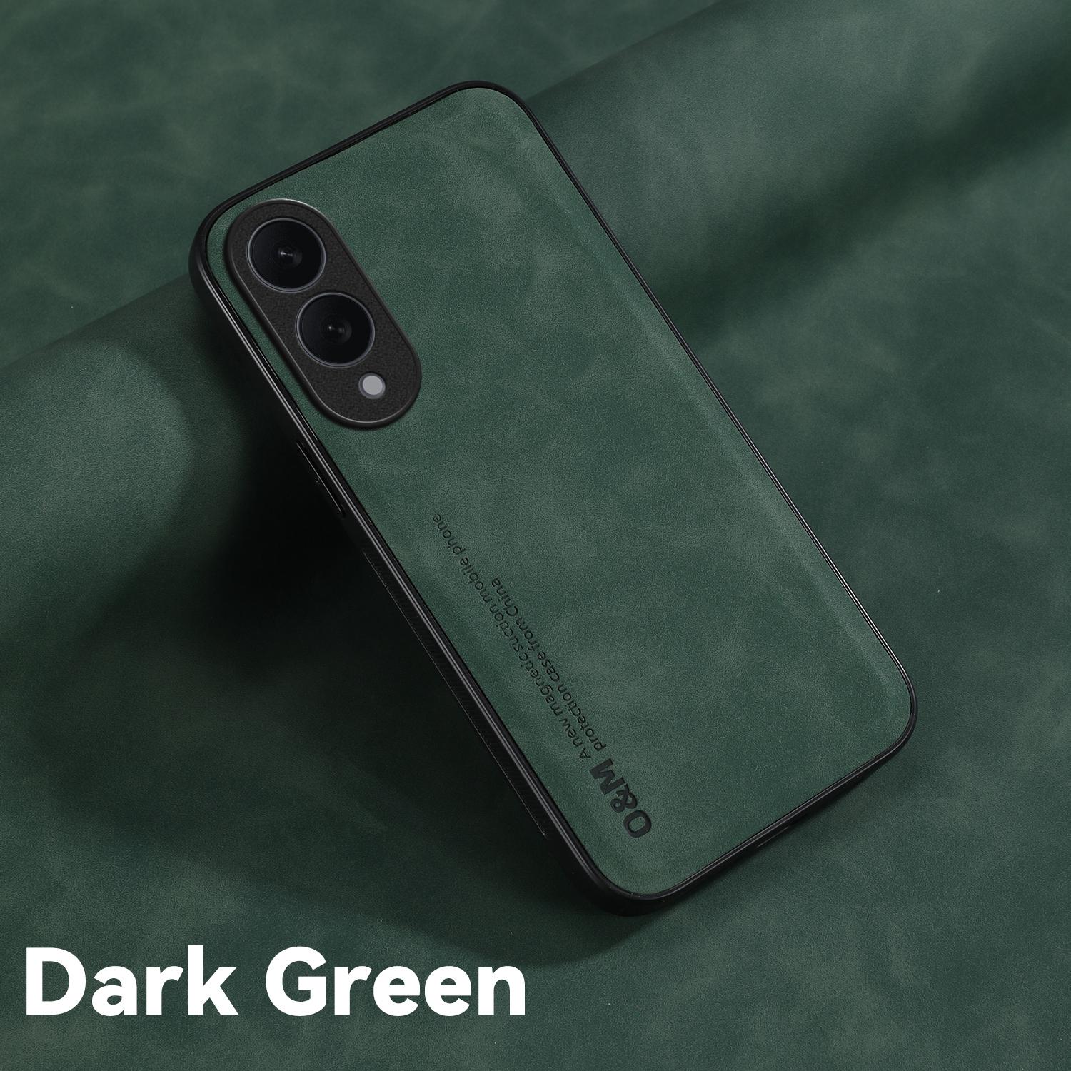 

Противоударный магнитный чехол с ощущением кожи для Samsung Galaxy S25 Edge FE S25 Ultra S25+ Защитная крышка Задняя панель Coque Funda Galaxy S25 FE зелёный