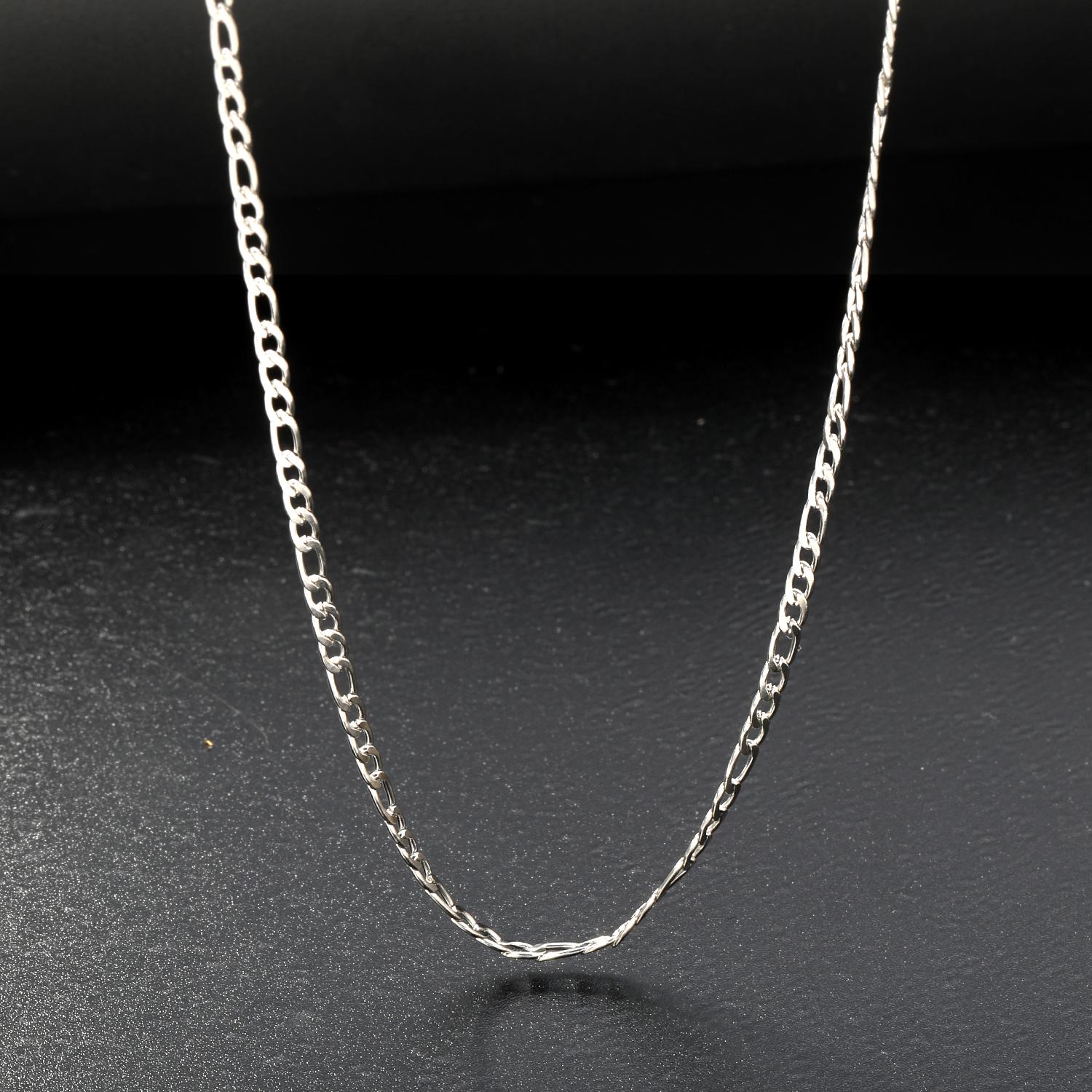 

Gold Plated PVD 18K Figaro Chain Necklace Female Stainless Steel Solid Link Choker Necklace Layered Women Girls 14 18 20 24 45cm&2.3mm 1piece