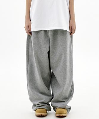 TAKEASY Giant Fit Solid Sweatpants (8% Melange Grey)