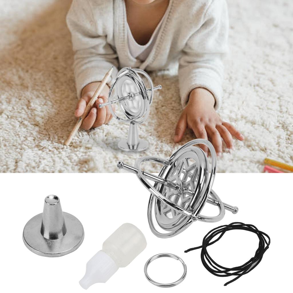 Metal Gyroscope Anti Gravity Rotating Top Gyroscope Balance Toy Educational Gift for Kids and Adults