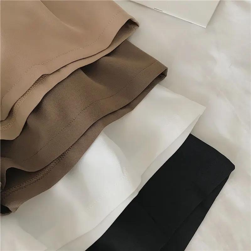Summer Oversized Pleated Shorts High Waisted A-line Wide Leg Pants Casual Pants