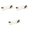 Setomonohonpo (Setomonohonpo) Set of 3 Gold-Splash (White) Rectangular Plates [25.8 X 10 X 1.9 Cm] | Ceramic Long Plates