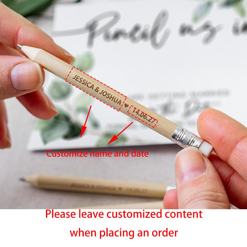 

10Pcs Custom Name Pencil Engraved Pencil Wedding Favor for Guest Bachelor Party Decor Supplies Bridal Shower Gift Back To School 10pcs 10cm