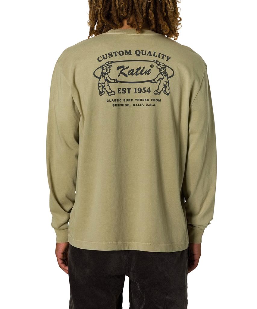 Keiteun Blanks Boxy Fit Long Sleeve T-Shirt - Olive