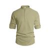 New Men's Casual Blouse Cotton Linen Shirt Loose Tops Long Sleeve Tee Shirt Spring Autumn Casual Handsome Men's Shirts