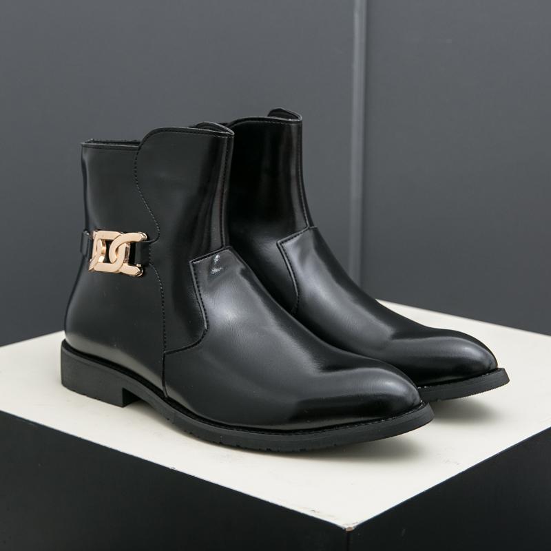 Fashion Side Zipper Outdoor Men's Shoes Fashion Mens Chelsea Boots Luxury for Men Motorcycle Boots Leather Classic Male Walking Boots