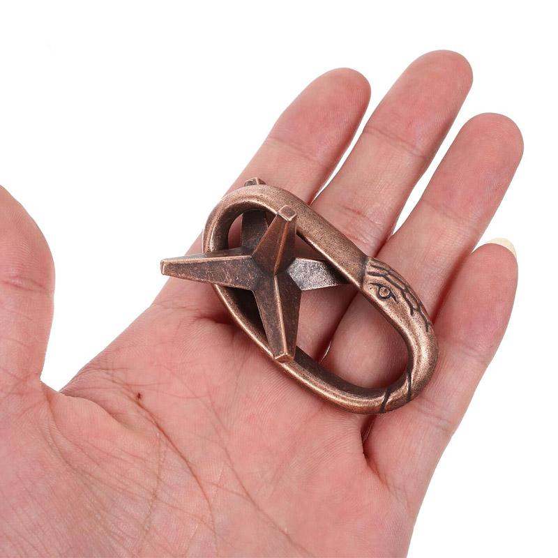 Magic Baffling 4PCS Metal Brain Teaser Puzzles Educational IQ Test Toys Mind Games for Children Adults Kids Novelty Gifts