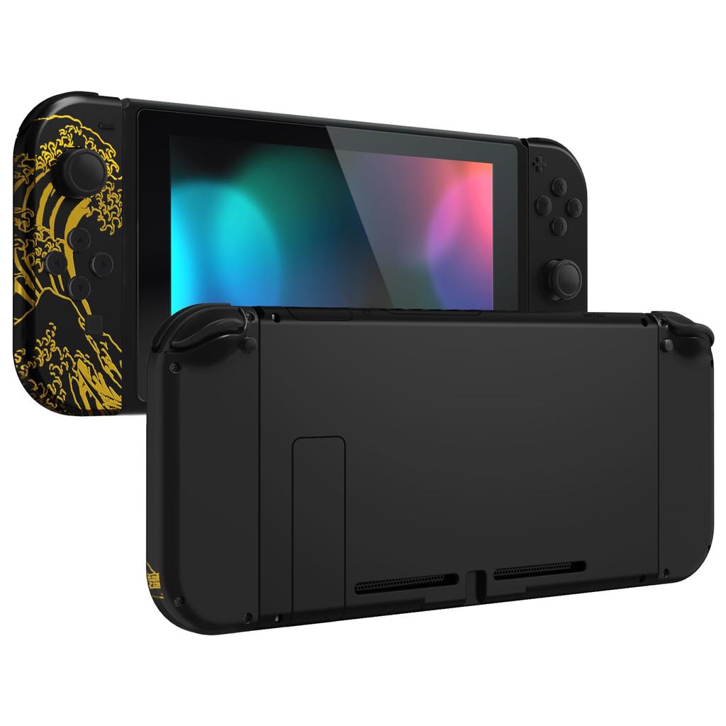 eXtremeRate Replacement Shell for Switch Handheld Controller Housing Case for Switch and Switch OLED with Full Set of DIY Replacement Case for Switch