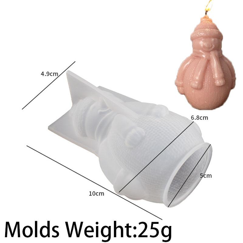 DIY Vánoční svíčka Silikonová forma 3D Vánoční sněhulák Los Zvonek Ponožky Vonný sádrový pryskyřičný odlitek Slavnostní párty dekorace Řemeslný dárek